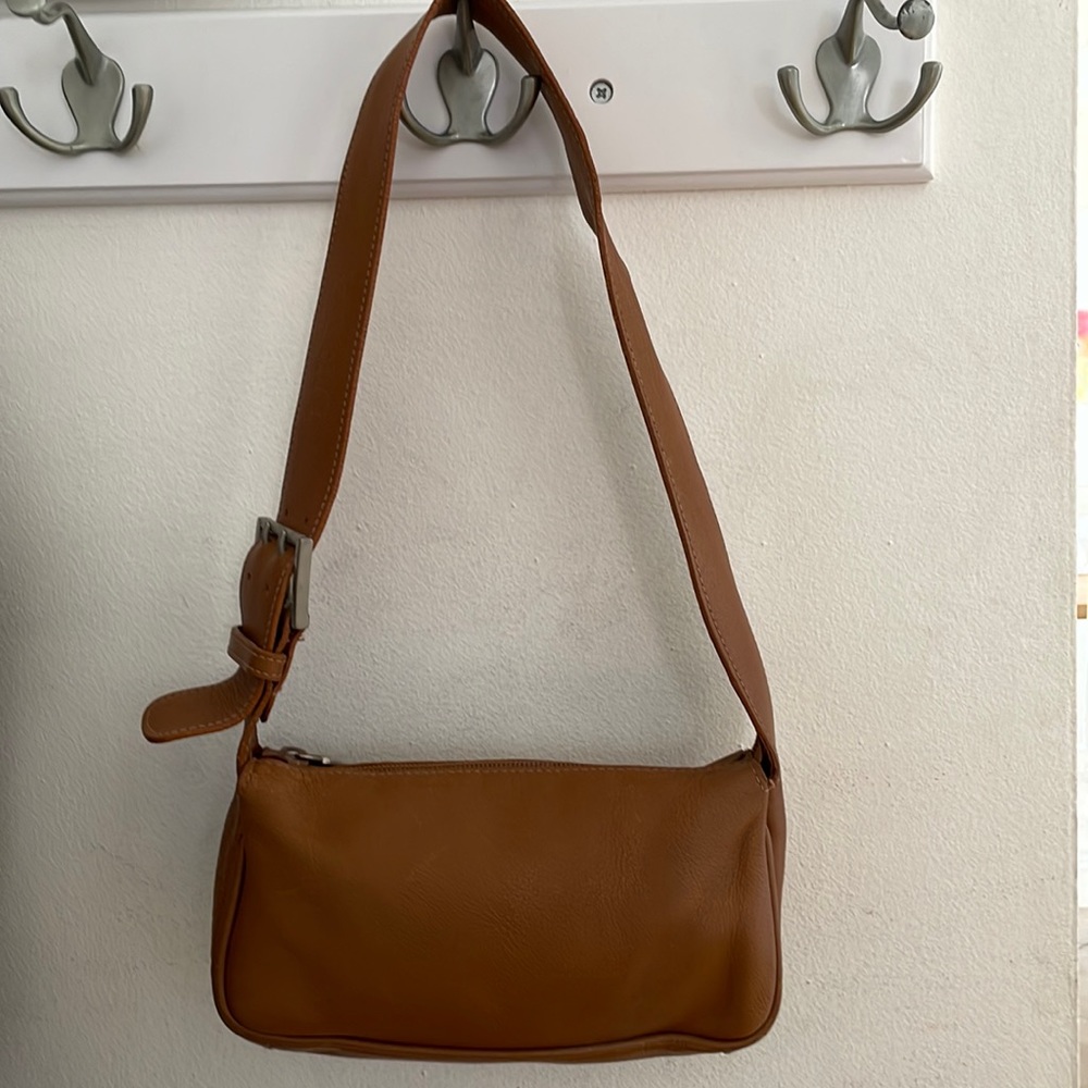 Furla brown cognac leather shoulder bag